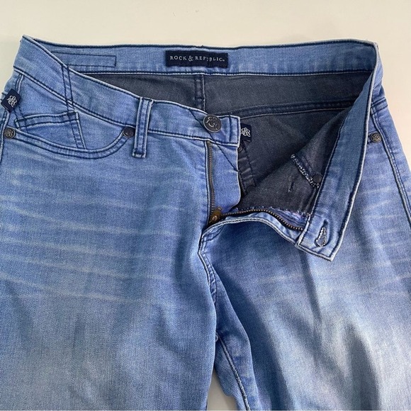 Rock & Republic Kashmere Size 10 Skinny Stretch Jeans Light Wash - Picture 8 of 10
